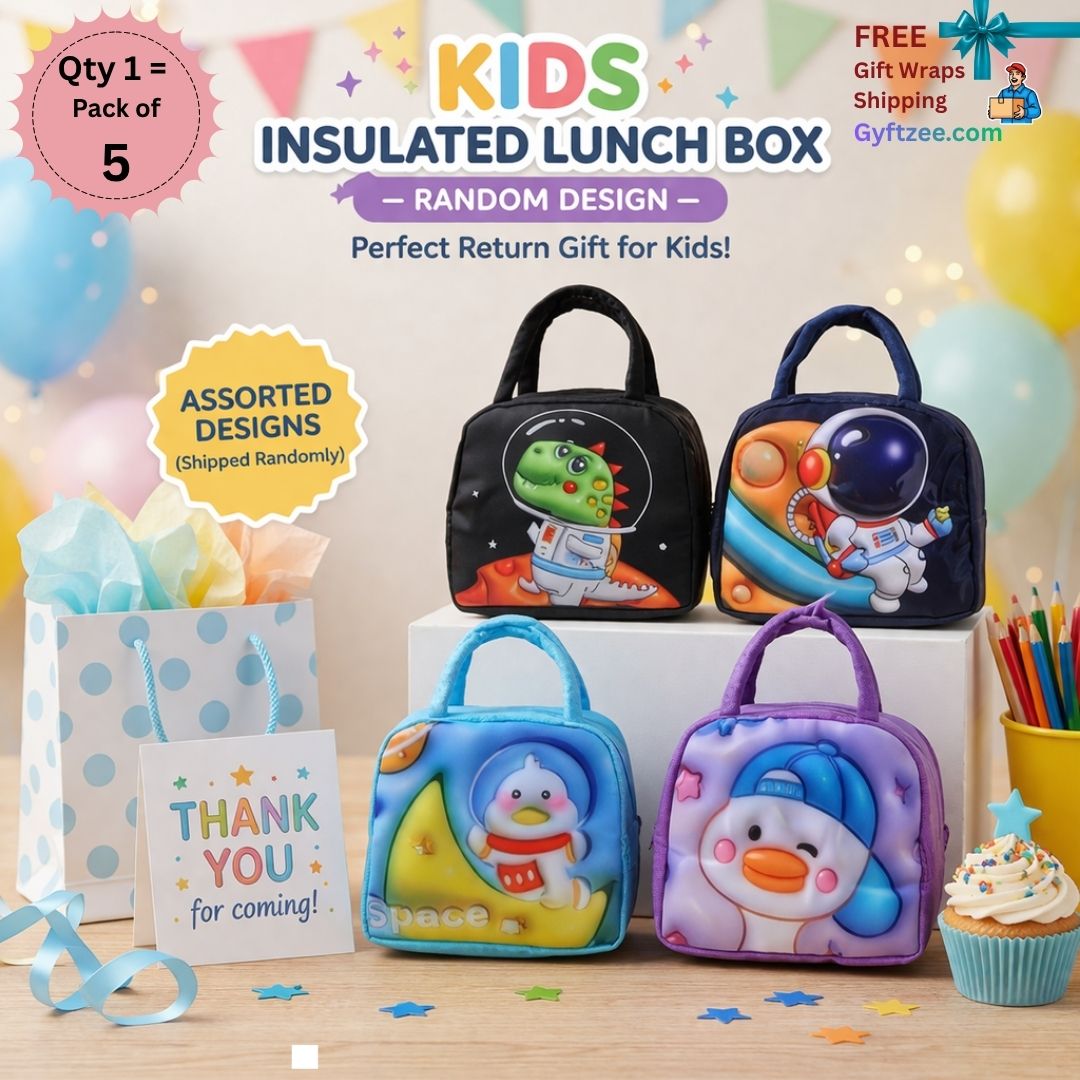 [Return Gift, Pack of 5] Insulated SQ Lunch Bag [Assorted]