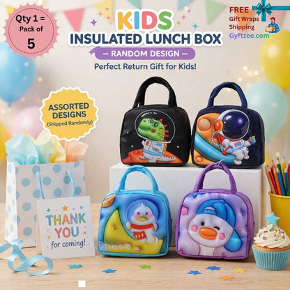 [Return Gift, Pack of 5] Insulated SQ Lunch Bag [Assorted]