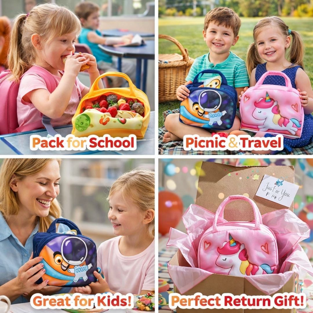 [Return Gift, Pack of 10] Insulated SQ Lunch Bag [Assorted]