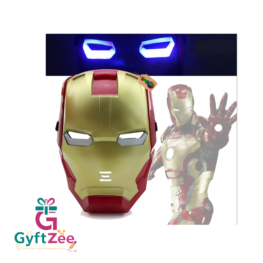 LED Light-Up Iron Man Mask for Kids – Premium Superhero Mask with Bright LED Lights