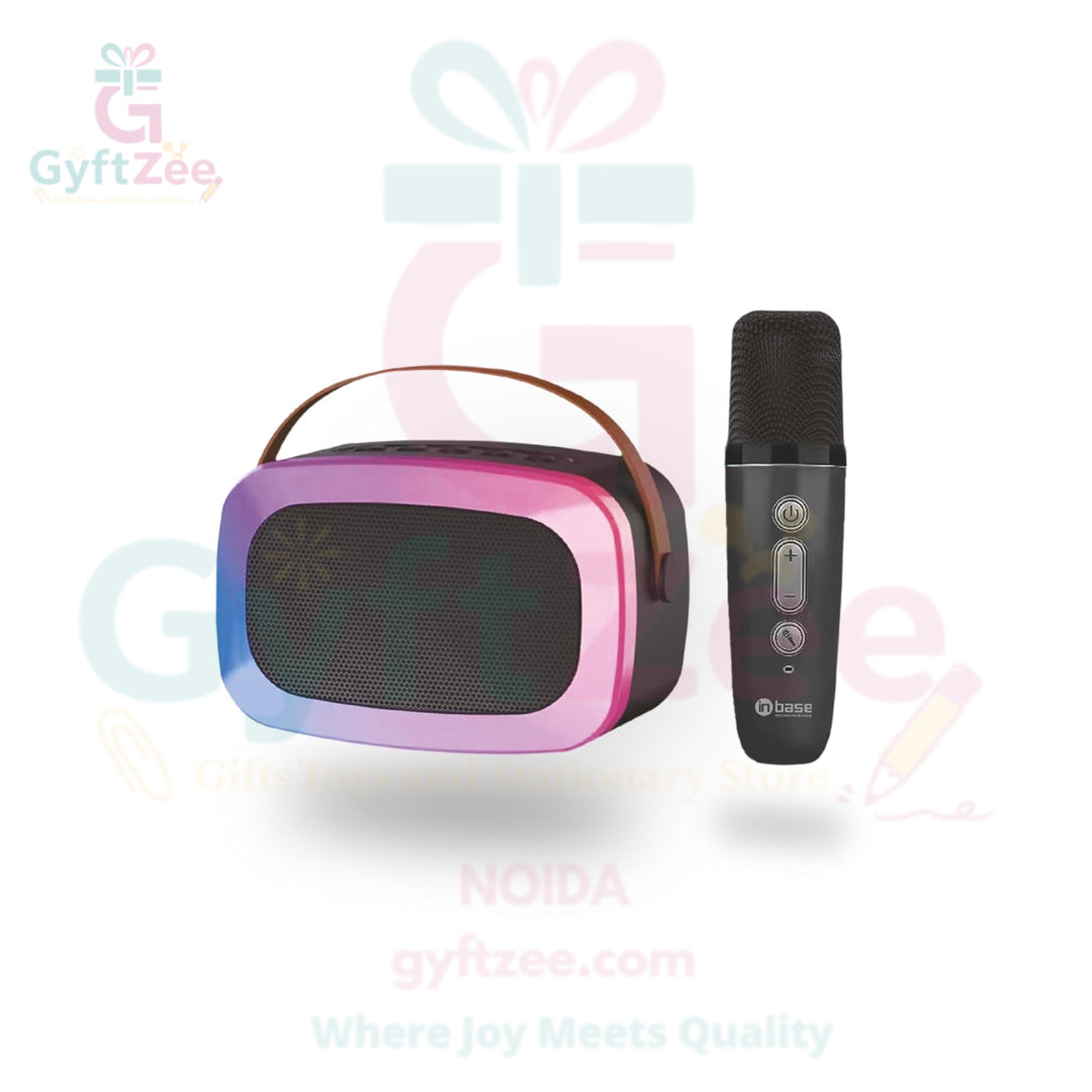 (Random Color) Portable Wireless Bluetooth Karaoke System | 2 Mics & LED Lights