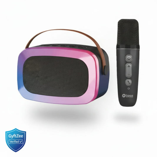 {Random Color] Portable Wireless Bluetooth Karaoke | 2 Mics & LED Lights