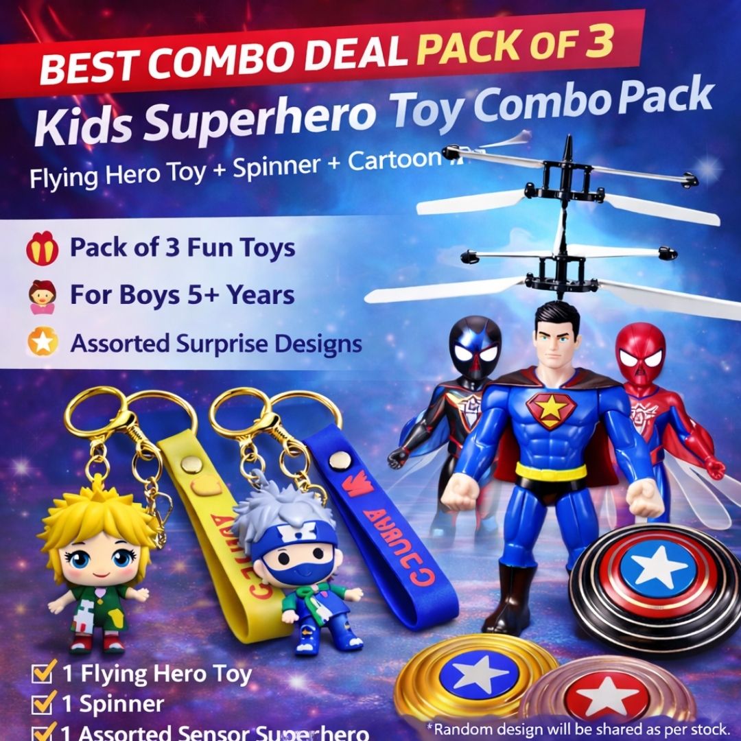 [3 in 1 Combo] [Assorted] 1 Flying Avenger + 1 Spinner + 1 Keychain