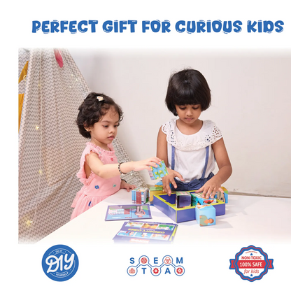 Curiosity Cubes - DIY Puzzle for Kids Ages 3+ | 6-in-1 Brain Teaser Learning Game