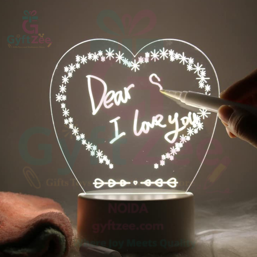 3D Acrylic LED Writing Board – Valentine
