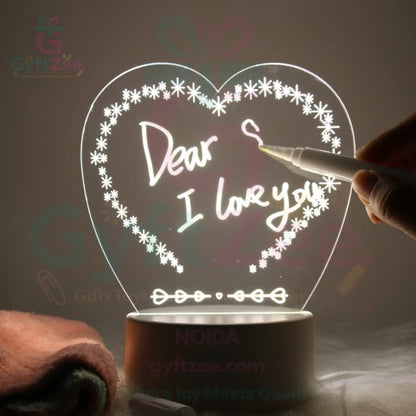 3D Acrylic LED Writing Board – Valentine
