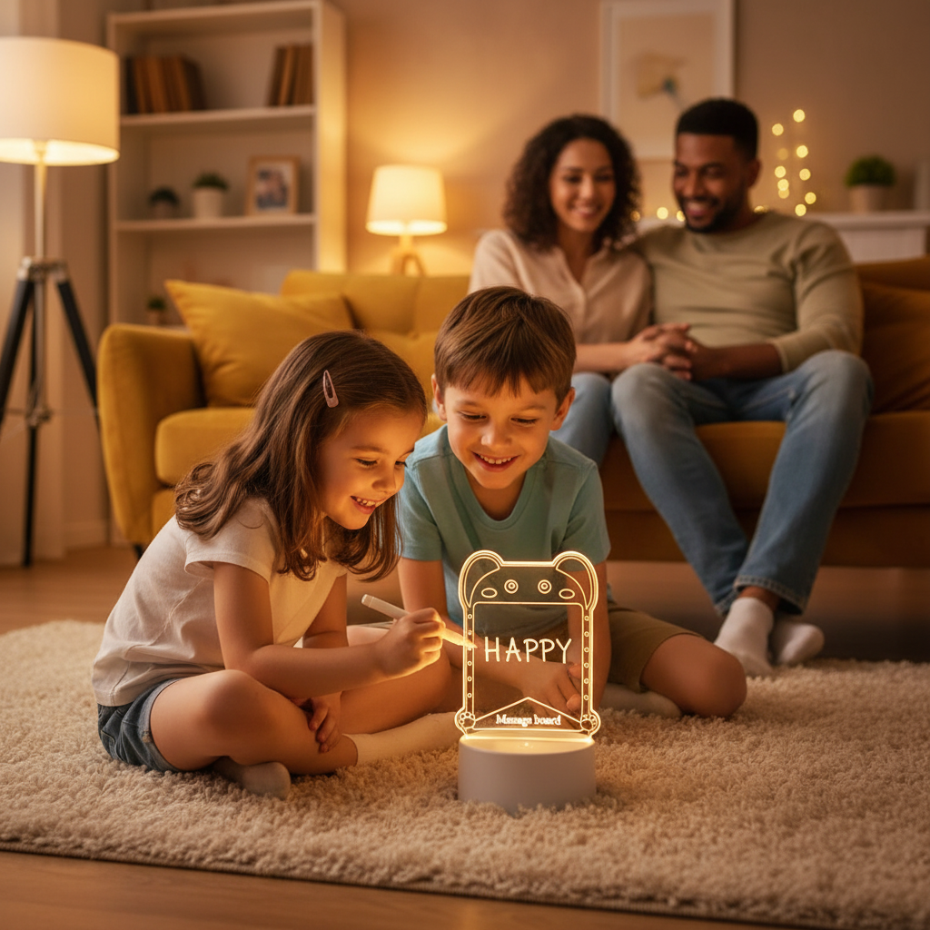 [Random design] 3D Acrylic LED Writing Board [Kids 3+ years]