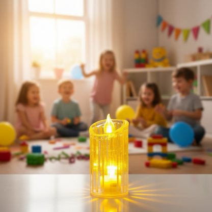 Smokeless LED Candle – Medium Shape Transparent Look (1 Piece)