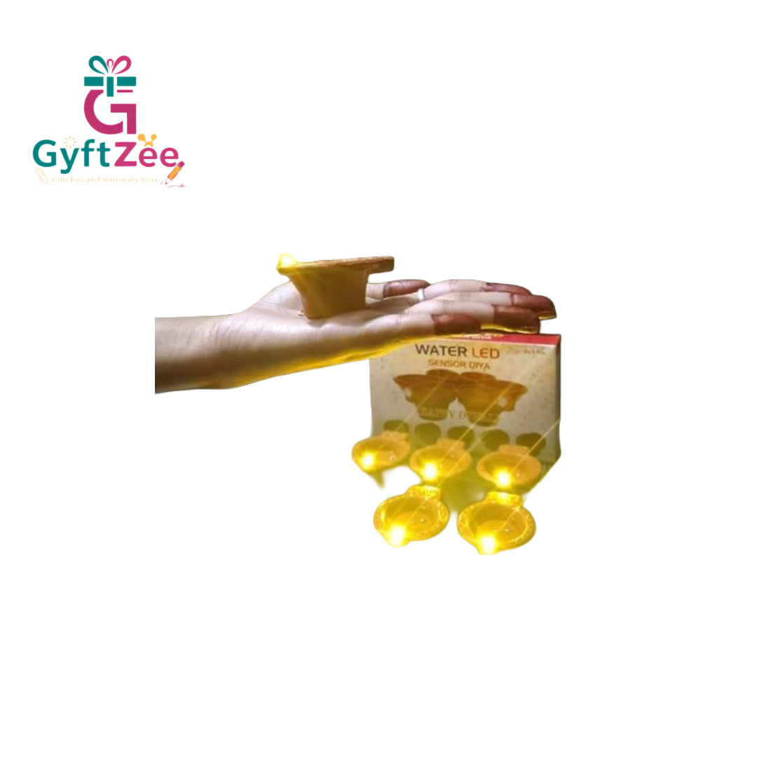 Water LED Sensor Diya (6 Pc Box) - Festive Lighting for Diwali