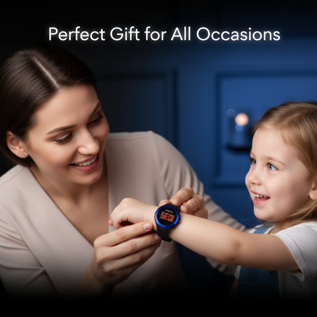 (Random color) LED Digital Watch with case for Kids – Stylish for Boys & Girls