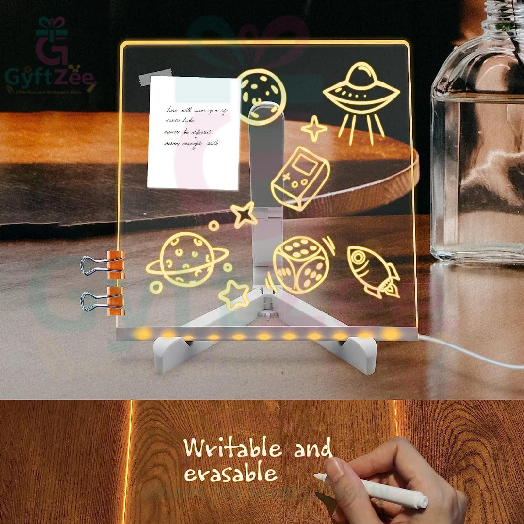 DIY 3D Acrylic Writing Pad 6"x6" – Rewritable Message Board - Kids