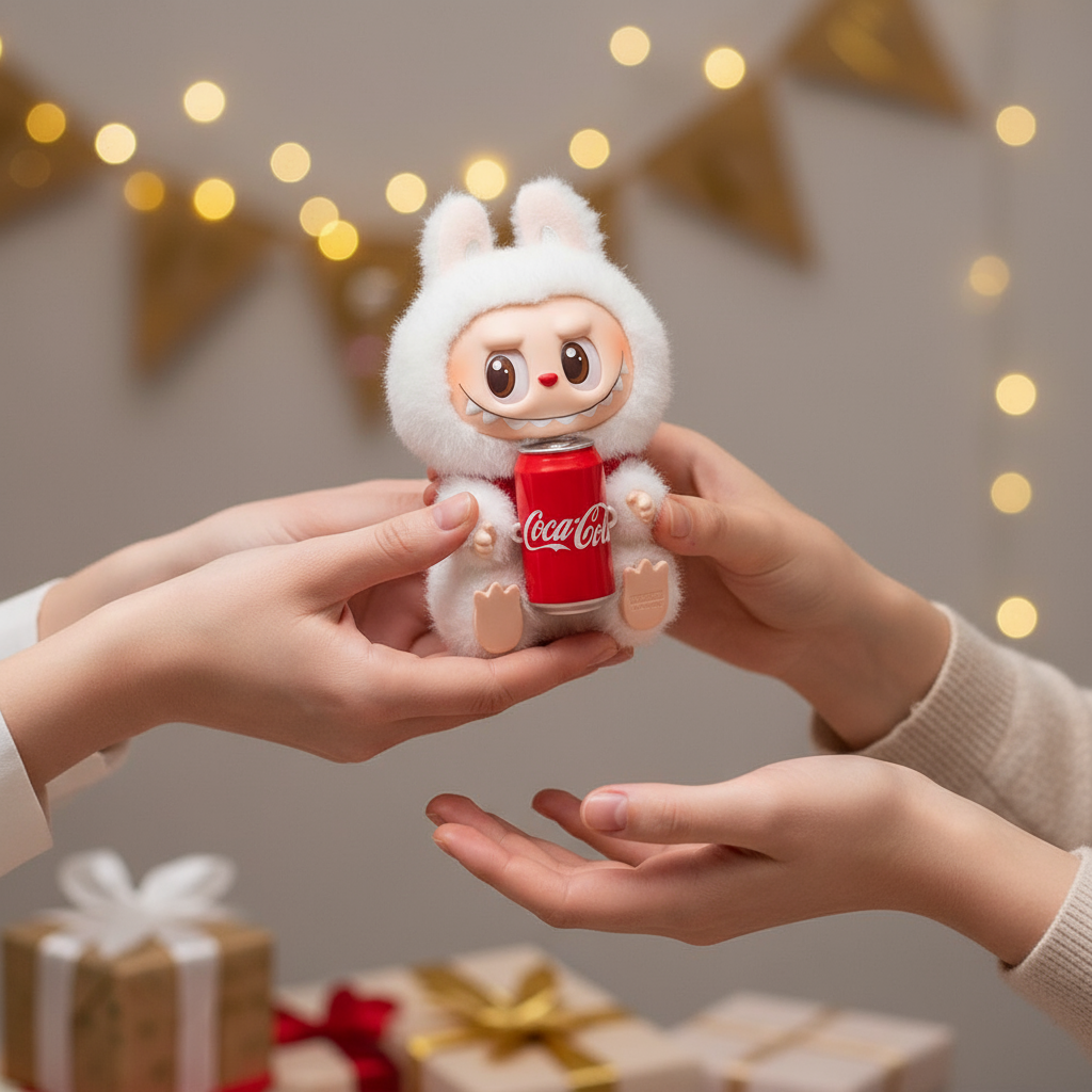 [Pack of 2, Twins, Random Design&Colour] Labubu The Monsters COCA-COLA Series