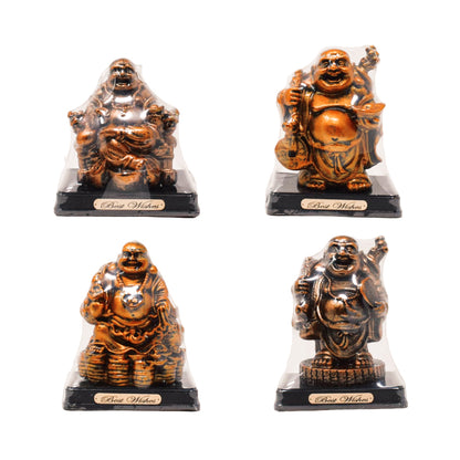 Laughing Buddha Statue (Antique Lamma) in Assorted Designs - Size  13*10*8cm (1 Piece)