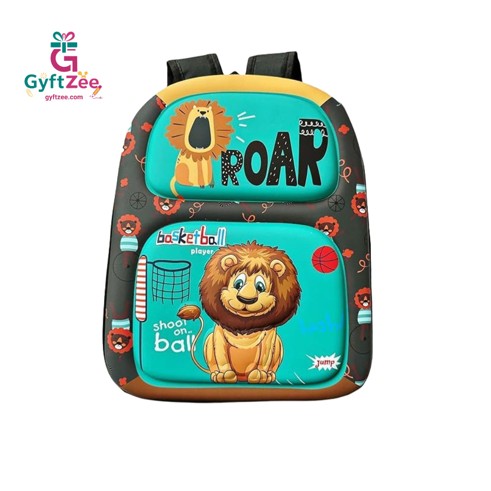 3D Character School Bag [Lion] - Trendy Backpack for Nursery & Pre-Primary Kids