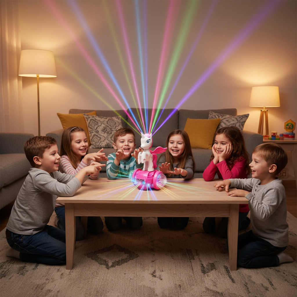 [Pack of 2 - Twins, Random Colors] Fashion Horse & Girl Musical Toy – Rotating Dancing | Lights & Sound