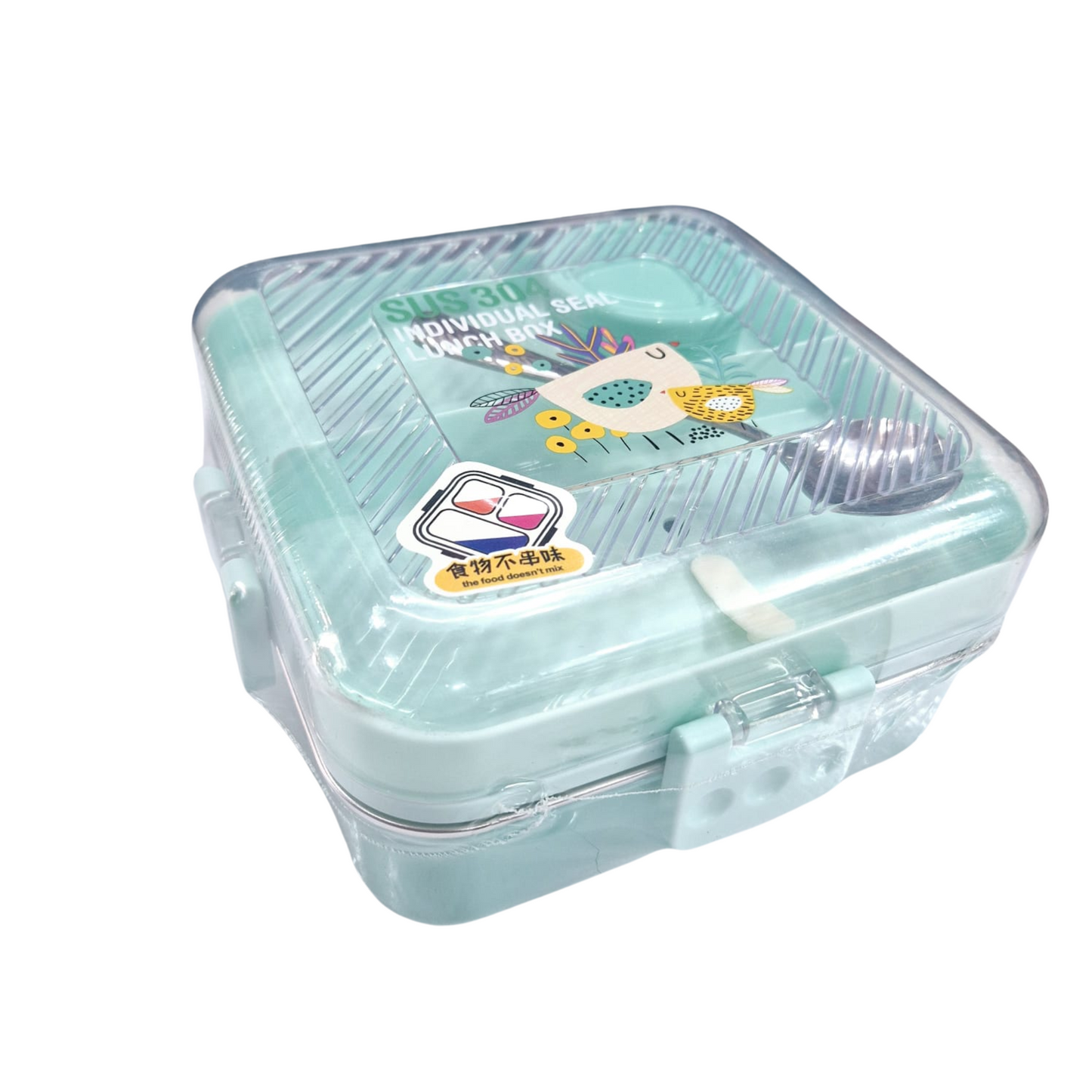 Stainless Steel Cartoon Square Lunch Box - Perfect for Kids and Adults