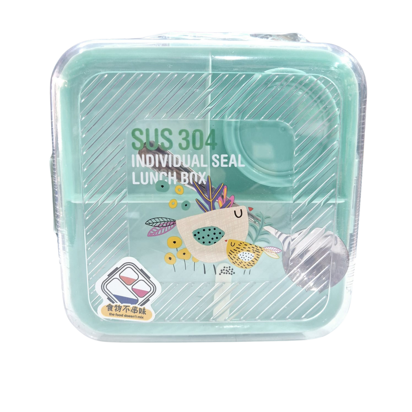 Stainless Steel Cartoon Square Lunch Box - Perfect for Kids and Adults