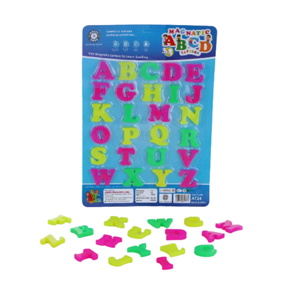 [Random color] Moon Ball combo with Magnetic Alphabet Symbols Board – Educational Plastic Magnet Set for Kids | A-Z Letters