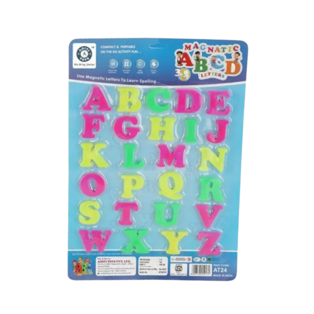[Random color] Moon Ball combo with Magnetic Alphabet Symbols Board – Educational Plastic Magnet Set for Kids | A-Z Letters