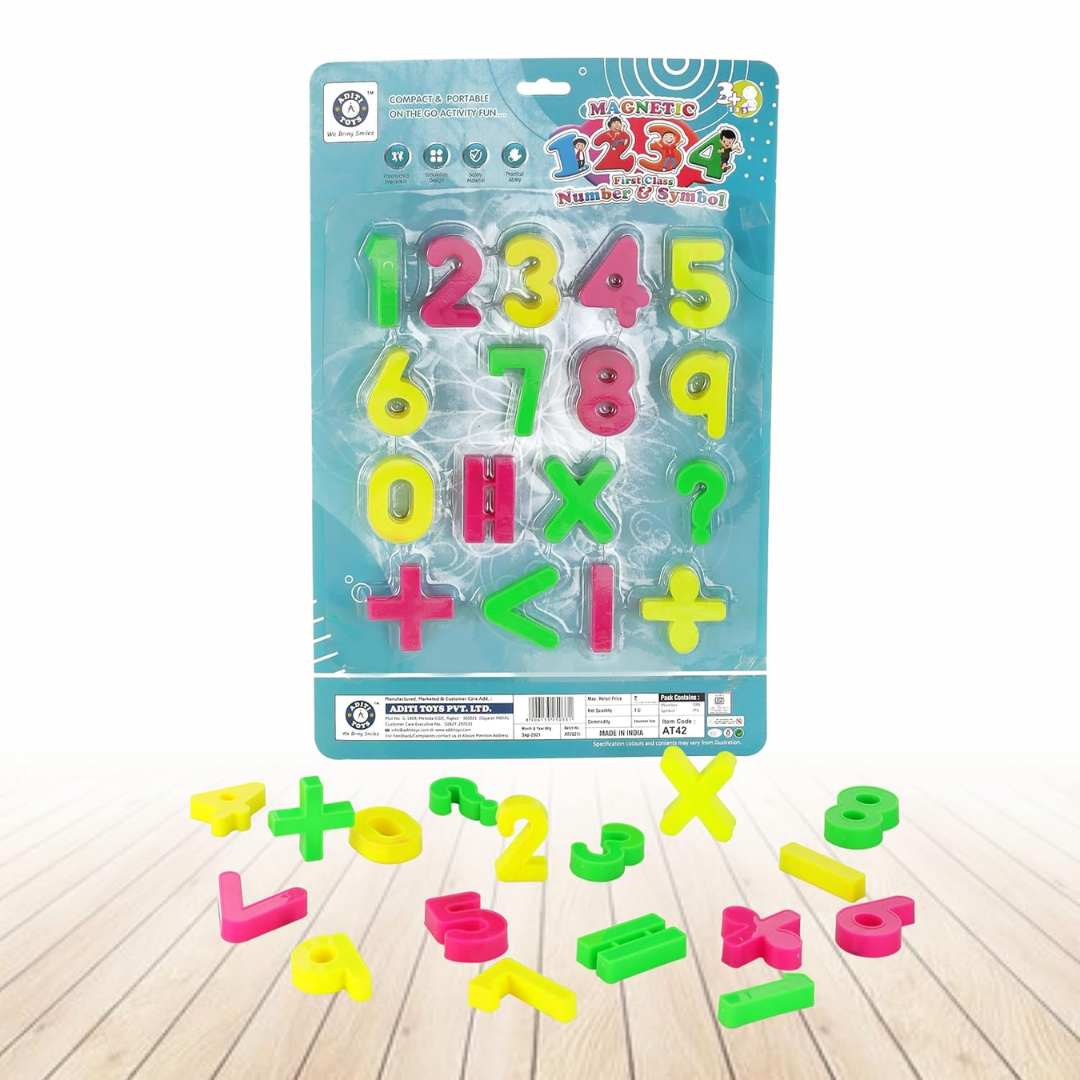 [Random color] Moon Ball combo with Magnetic Numbers Board with Math Symbols – Educational Kids