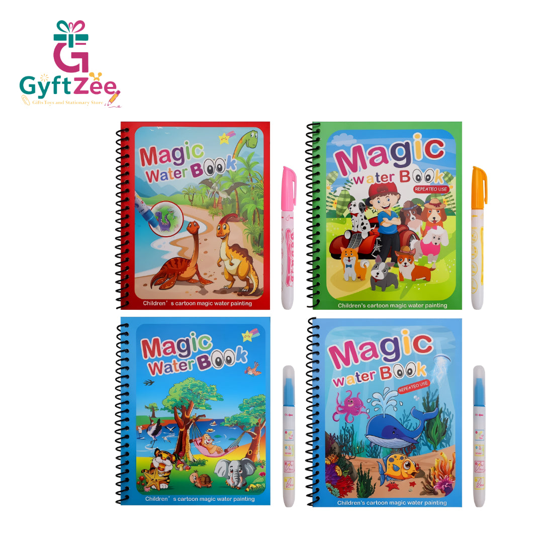 1 Piece - Magic Water Book with Magic Pen | Educational Painting Board for Kids