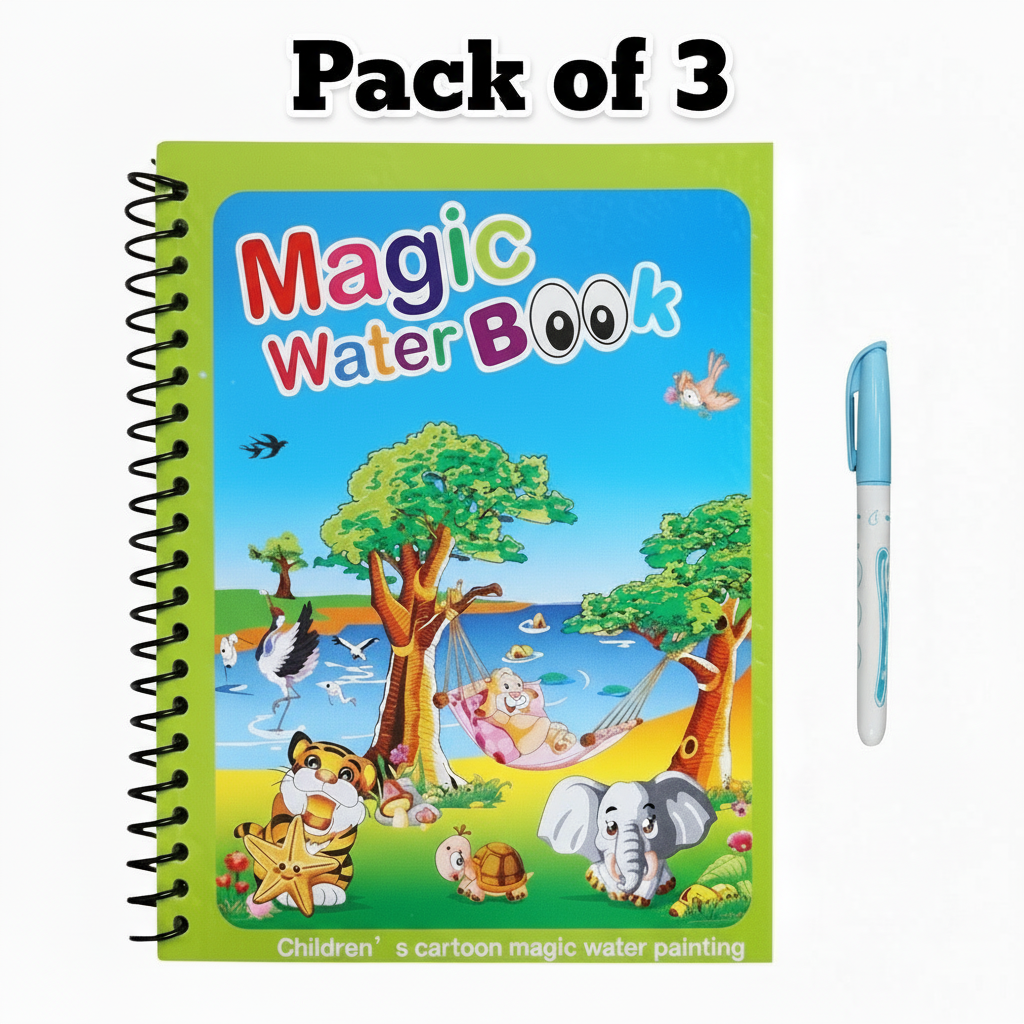[Pack of 3] Magic Water Book with Pen – gyftzee