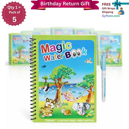[Return Gift, Pack of 5] [Assorted] Magic Water Book [2-7 years]