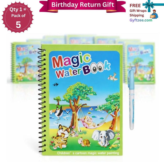 [Return Gift, Pack of 5] [Assorted] Magic Water Book [2-7 years]