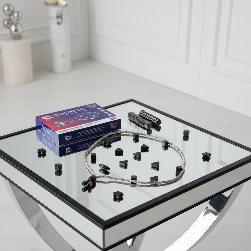 STEM Magnetic Cluster Strategy Game with Thread Ring | 20 Magnetic Pieces in Fun