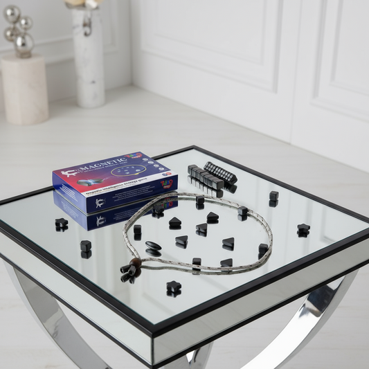 STEM Magnetic Cluster Strategy Game with Thread Ring | 20 Magnetic Pieces in Fun