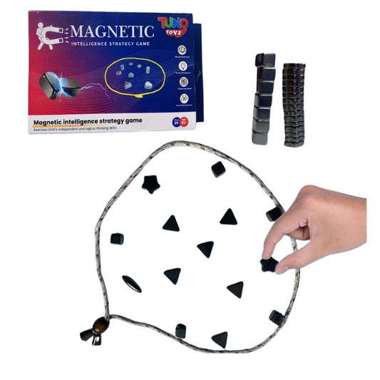 STEM Magnetic Cluster Strategy Game with Thread Ring | 20 Magnetic Pieces in Fun