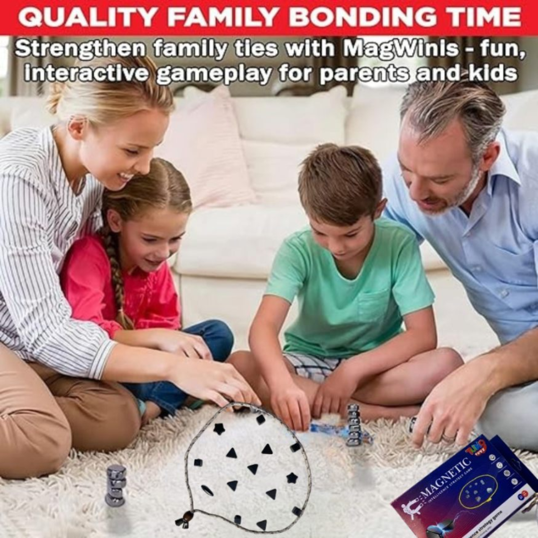 STEM Magnetic Cluster Strategy Game with Thread Ring | 20 Magnetic Pieces in Fun