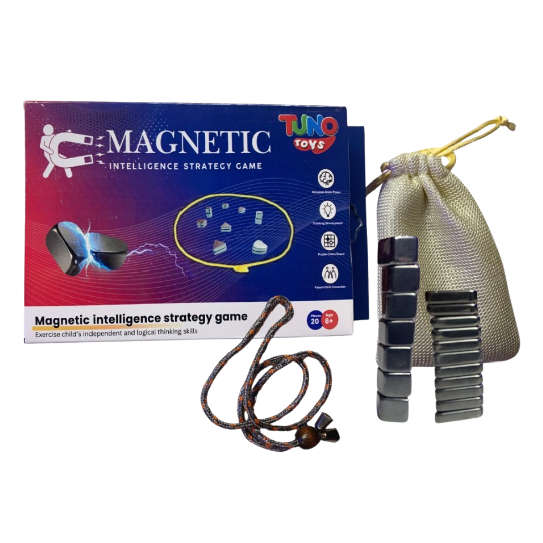 STEM Magnetic Cluster Strategy Game with Thread Ring | 20 Magnetic Pieces in Fun