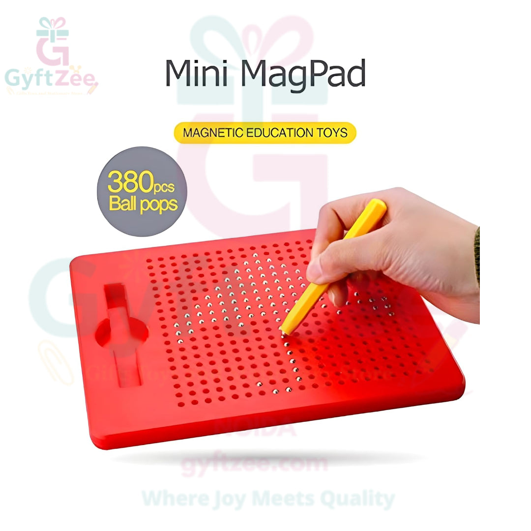 Mini Magnetic Drawing Pad with Pen – 380 Steel Beads | Kids