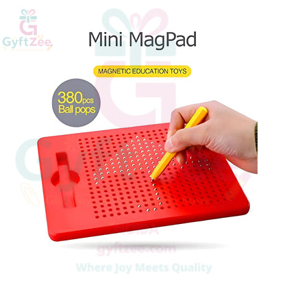 Mini Magnetic Drawing Pad with Pen – 380 Steel Beads | Kids