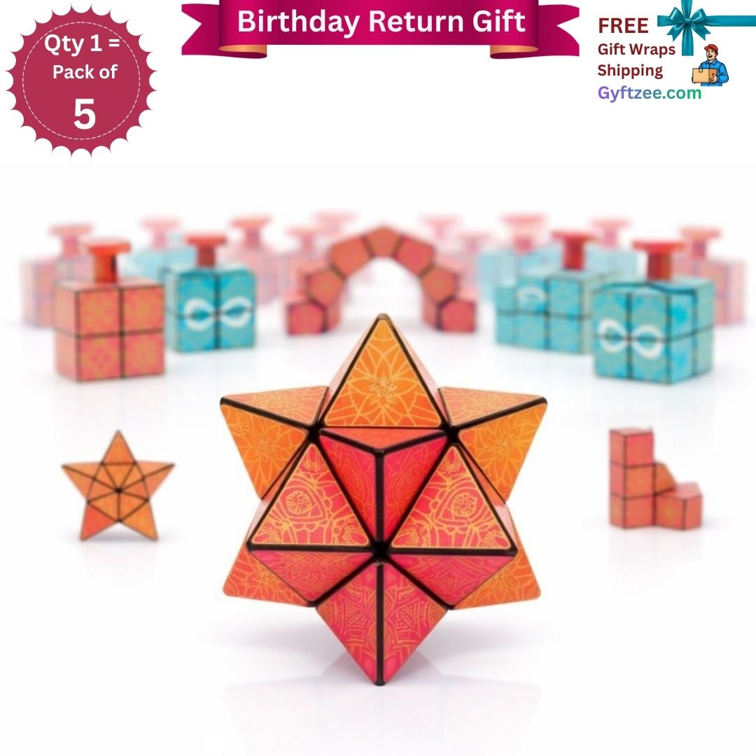 [Return Gift, Pack of 5] [Assorted] 3D Magic Cube [5+ years]
