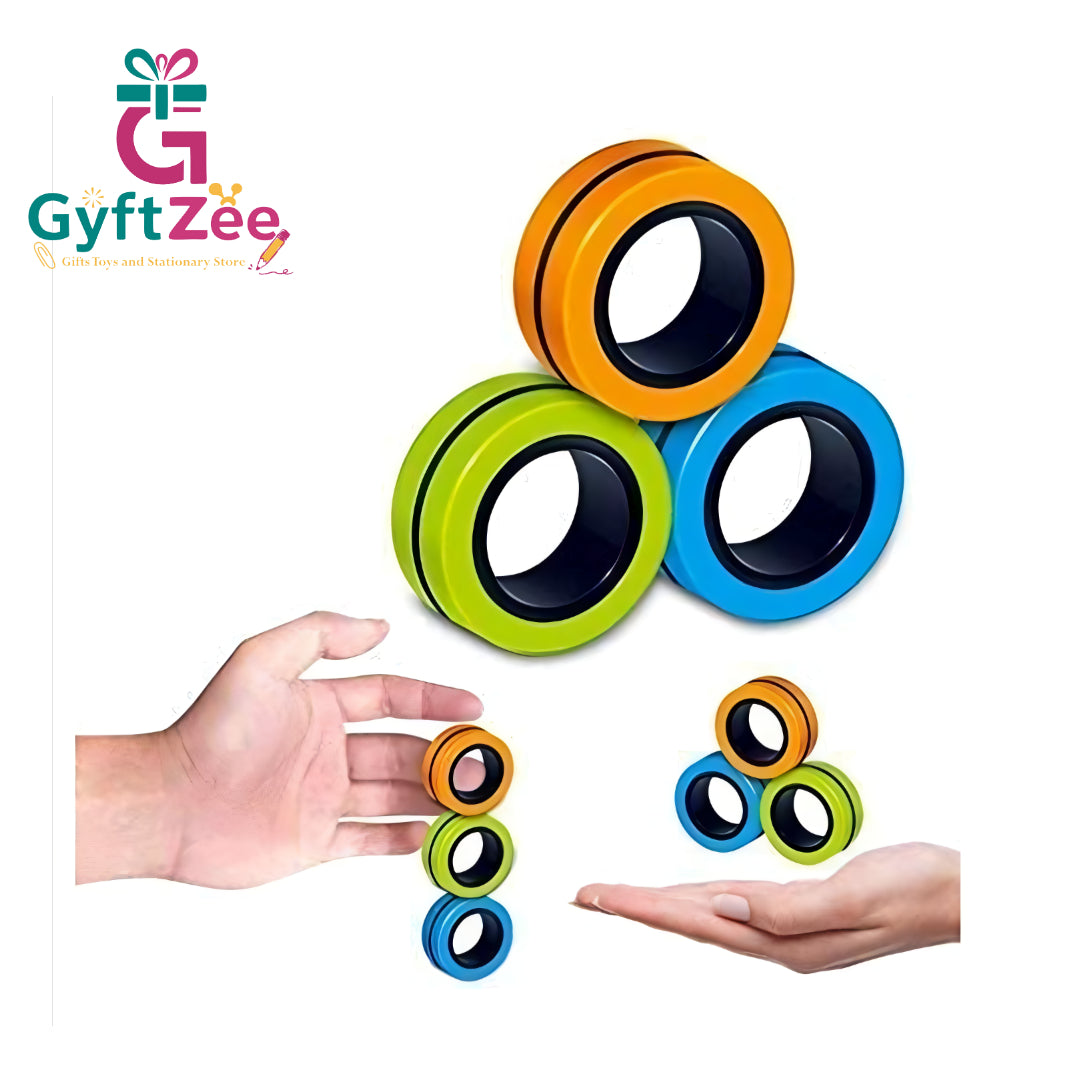 3 Pcs Magnetic Finger Ring Balls Toys for Kids