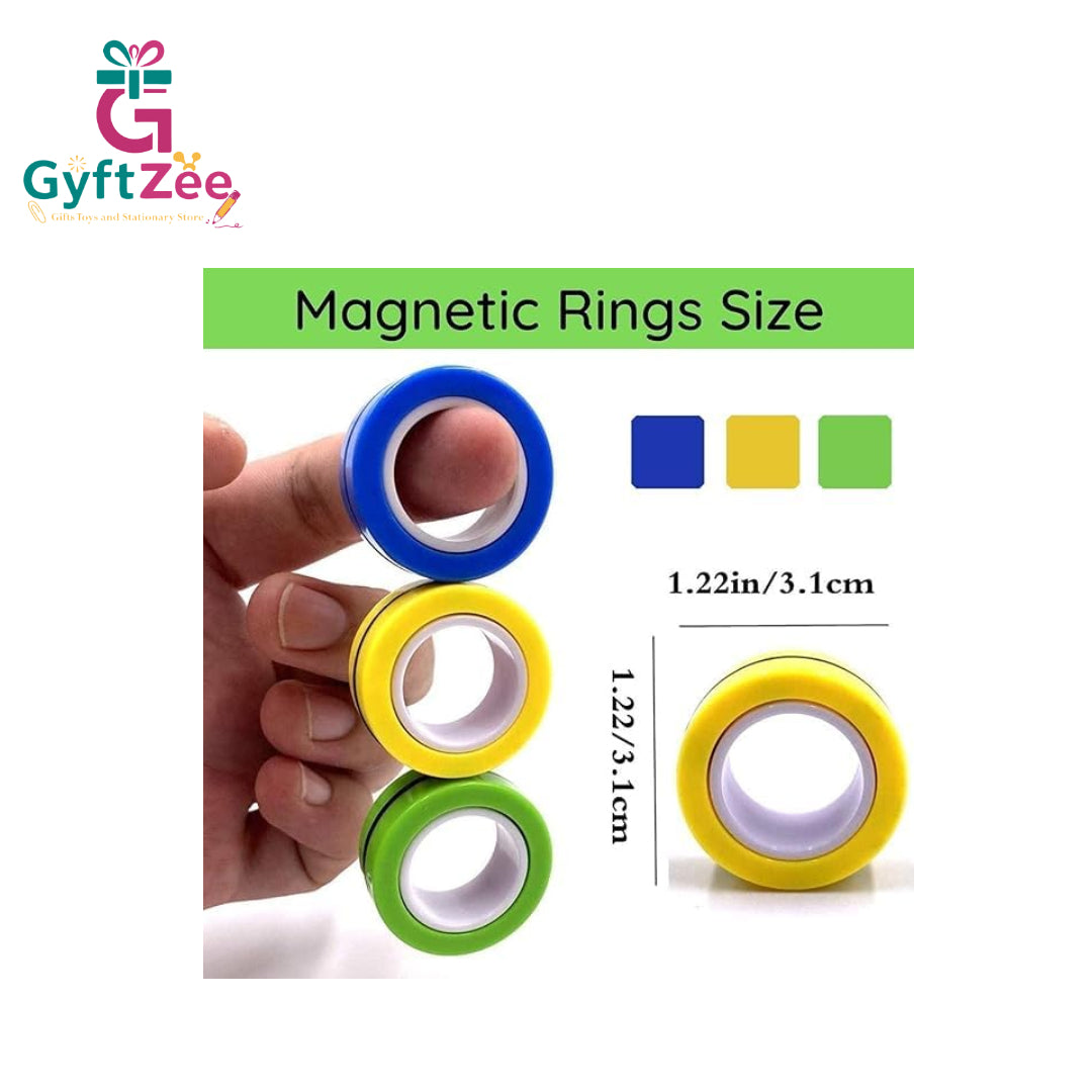 3 Pcs Magnetic Finger Ring Balls Toys for Kids