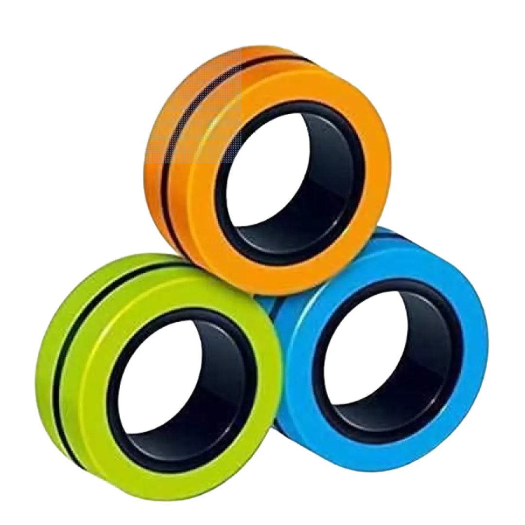 3 Pcs Magnetic Finger Ring Balls Toys for Kids