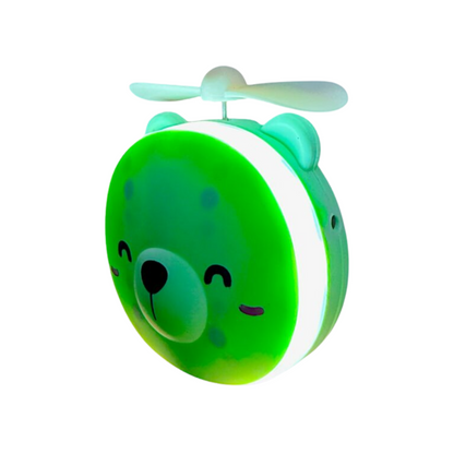 [Random Color] Rechargeable cute mini Fan with Mirror & Light | Foldable Makeup Gadget | Girls