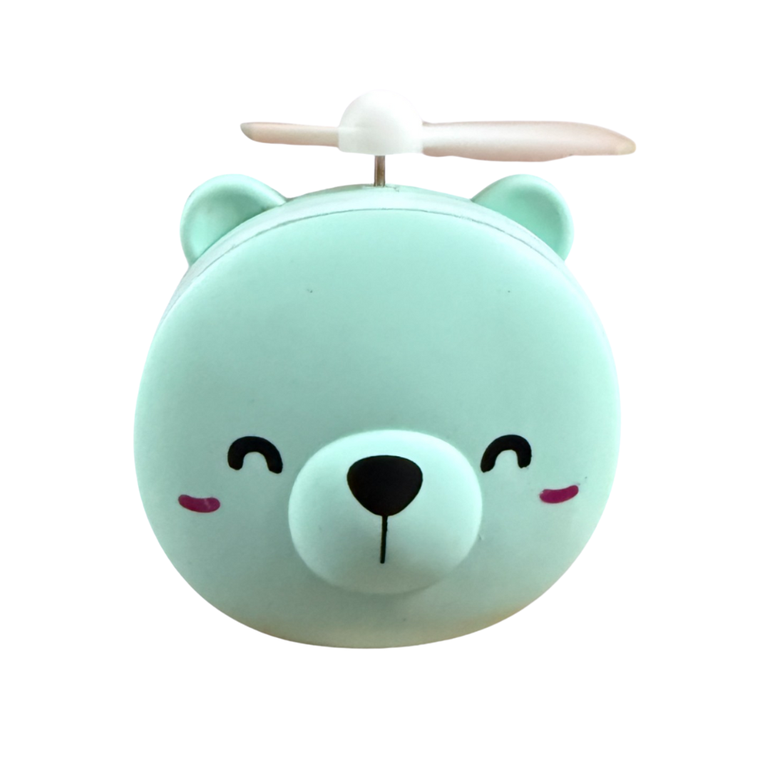 [Random Color] Rechargeable cute mini Fan with Mirror & Light | Foldable Makeup Gadget | Girls