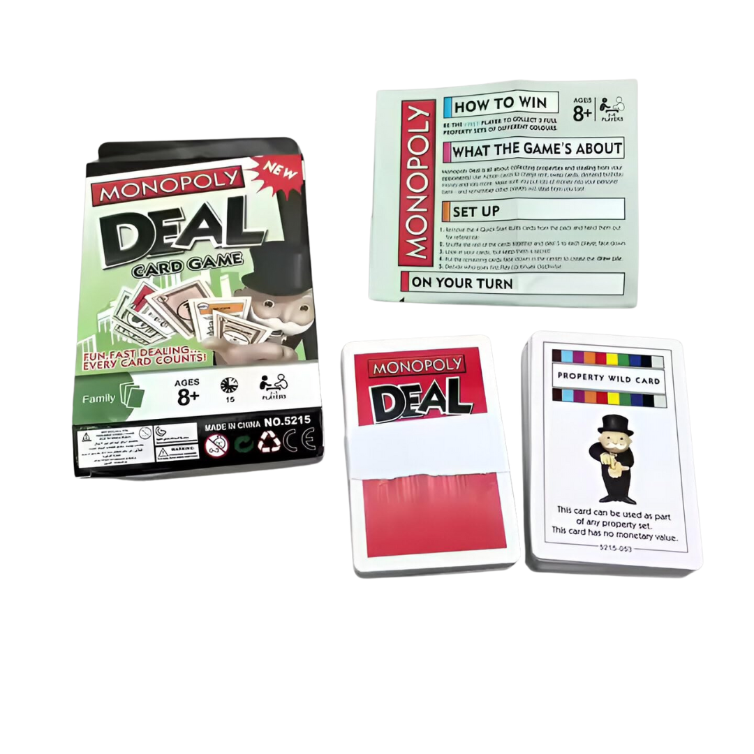 Monopoly Deal Card Game | Travel-Friendly Fun for Kids, Adults & Families (2-5 Players)