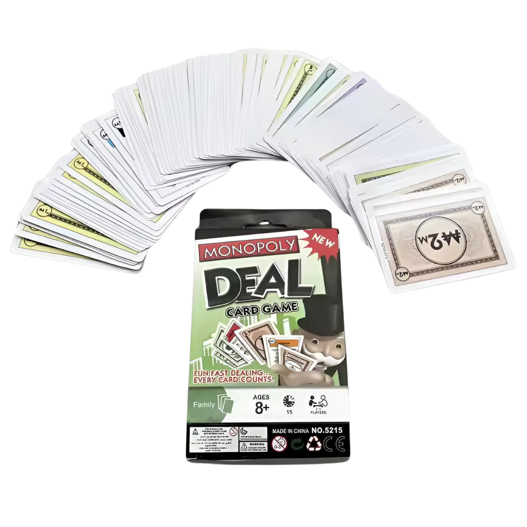 Monopoly Deal Card Game | Travel-Friendly Fun for Kids, Adults & Families (2-5 Players)