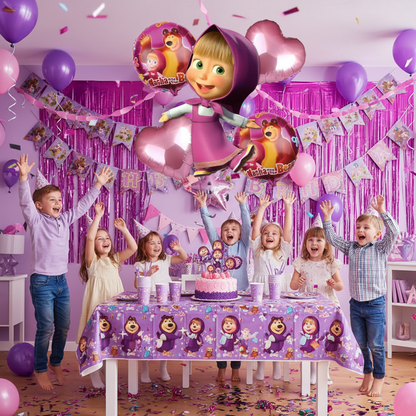 Masha Theme Balloons Set of 5 - Party decoration