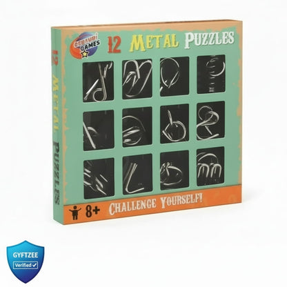 Brain Teasers Metal Puzzle 12 pcs [Age 5+ years]
