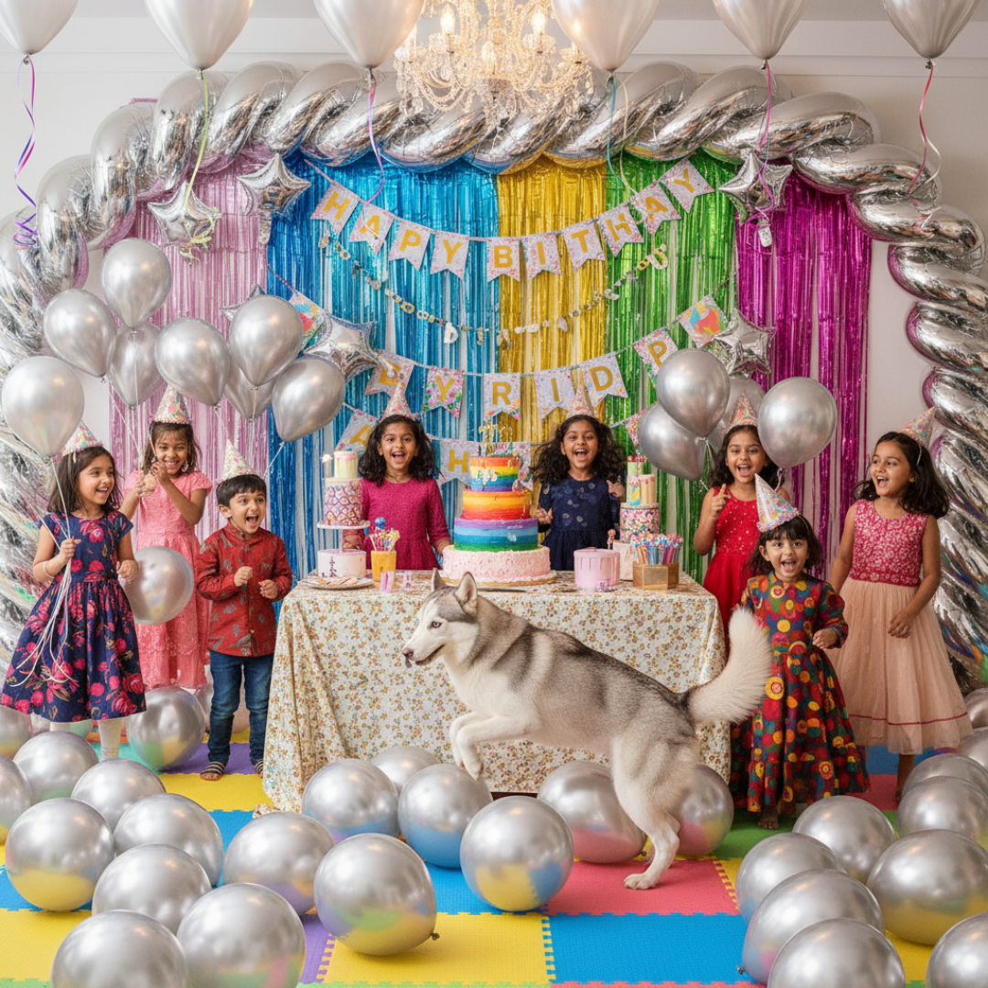 [SILVER] Metallic Touch Balloon for Decoration [1 pkt = 50 pieces]