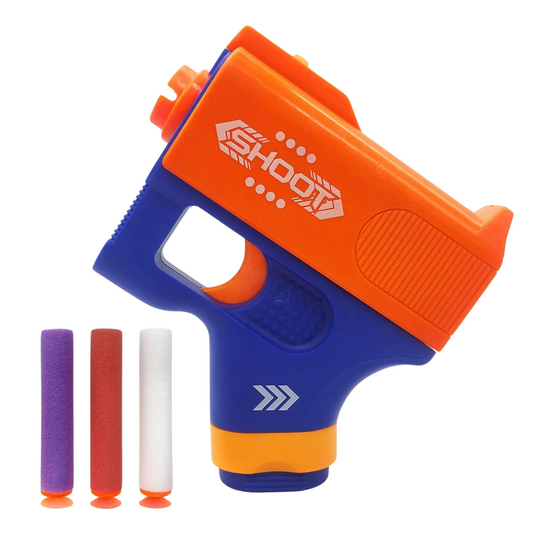 Mini Soft Bullet Gun Toy for Kids 6+ | 3 Foam Darts | Safe, Fun & Easy to Use