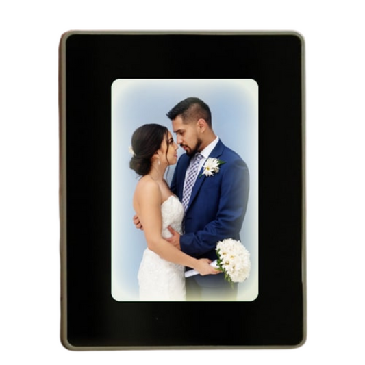 2-in-1 Magic Mirror & Photo Frame – 6x8 inch, Rectangular, White
