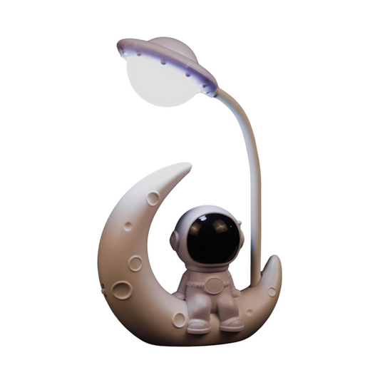 Kids Space Moon Astronaut LED Lamp – USB Charging Study & Night Desk Light