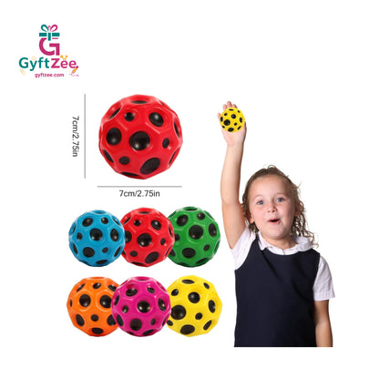 (1 Pcs, Random color) Bouncy Moon Balls - High Bounce Toy for Indoor & Outdoor Fun